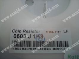 芯片電阻 Chip resistor  0603 J 1K8