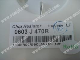  芯片電阻 Chip resistor  0603 J 470R