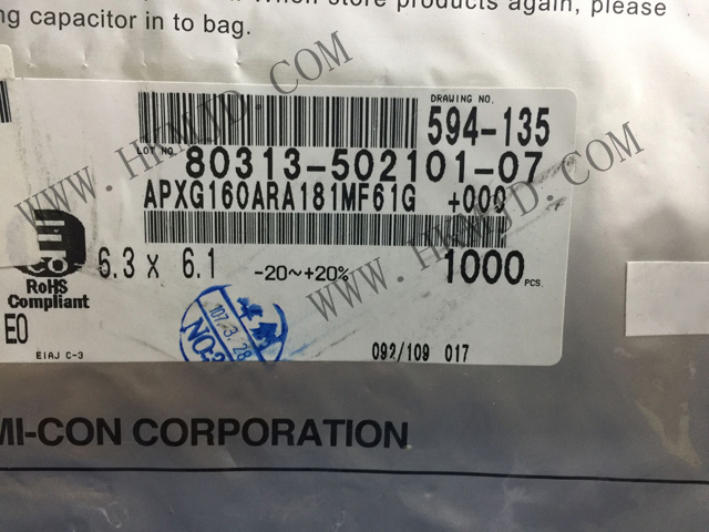 APXG160ARA181MF61G